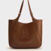 Túi Tote Dập Nổi Camel Size 33 - Nâu